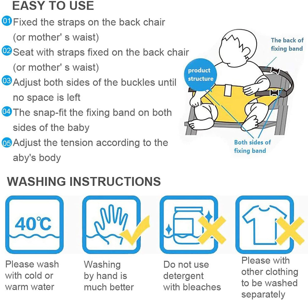CozyBub™ Adjustable Portable High Chair