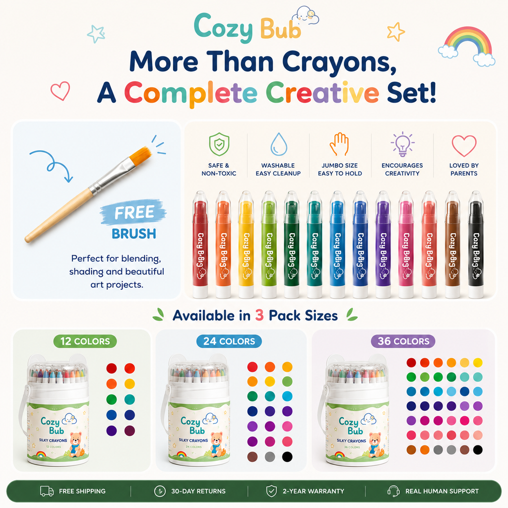 CozyBub™ Washable Twist Crayons