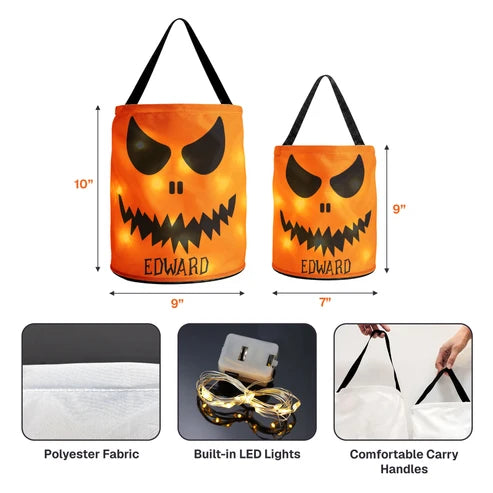 Halloween Pumpkin Bucket Candy Bag